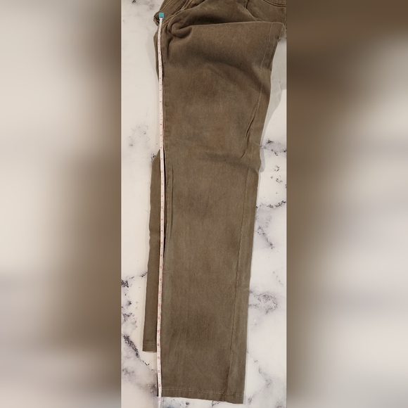 AG 31R x30 The Edie Mid-Rise Skinny Straight Ankle Jeans Pants Pale Olive Green - Picture 8 of 14